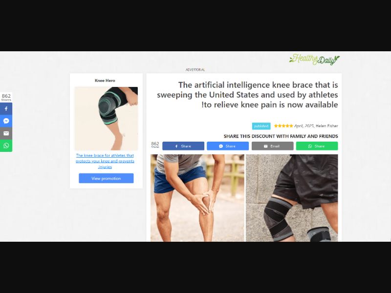 [WEB+MOB] Knee Hero – AI Knee Brace /International (112 GEOs) CPS *FB/TT/Google/Taboola Pixel* [Approval Required]