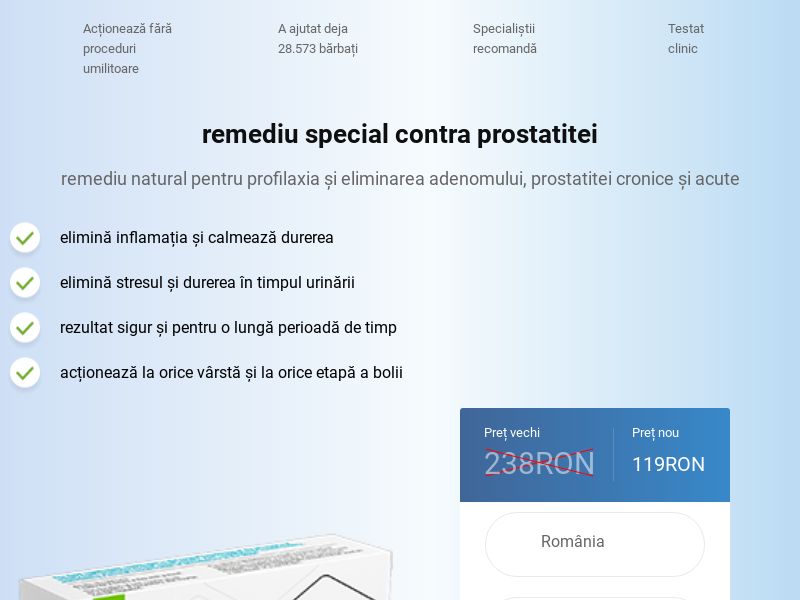 Predstonorm 119 RON - remedy for the treatment of prostatitis
