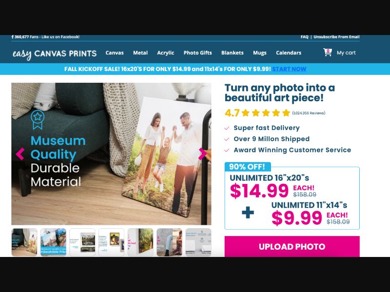 [WEB+MOB] Easy Canvas Prints - Combo Sale *Mothers Day* /US CPS