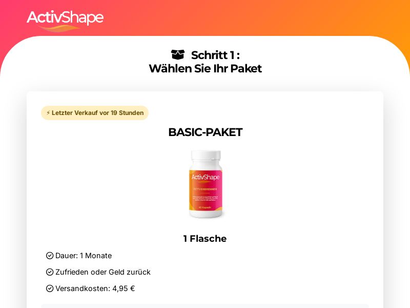 ! NEW OFFER - ActivShape - DTC [DE,AT] (Social,Banner,Native,Push,SEO,Search) - CPA {No BrandBidding}