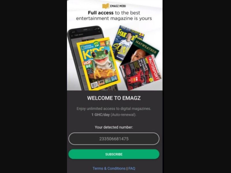 37699 - GH - [MOB] - Emagz - Vodafone Telecel - Non Billable - 1 Click