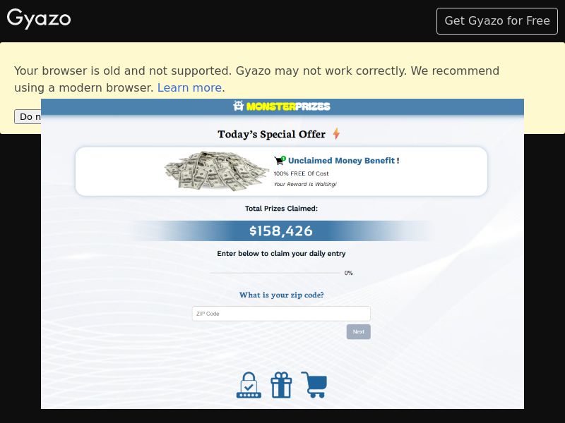 MonsterPrizes - Unclaimed Money Benefit - US