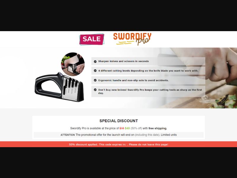 [WEB+MOB] Swordify Pro – Knife Sharpener /International (112 GEOs) CPS *FB/TT/Google/Taboola Pixel* [Approval Required]