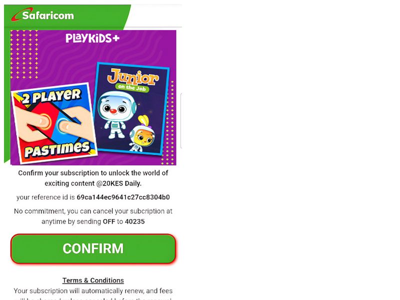 Two Player Pastimes - Playkids Safaricom