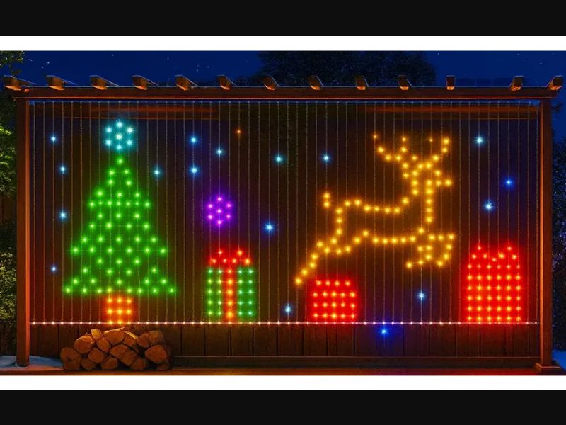 Smart garland curtain