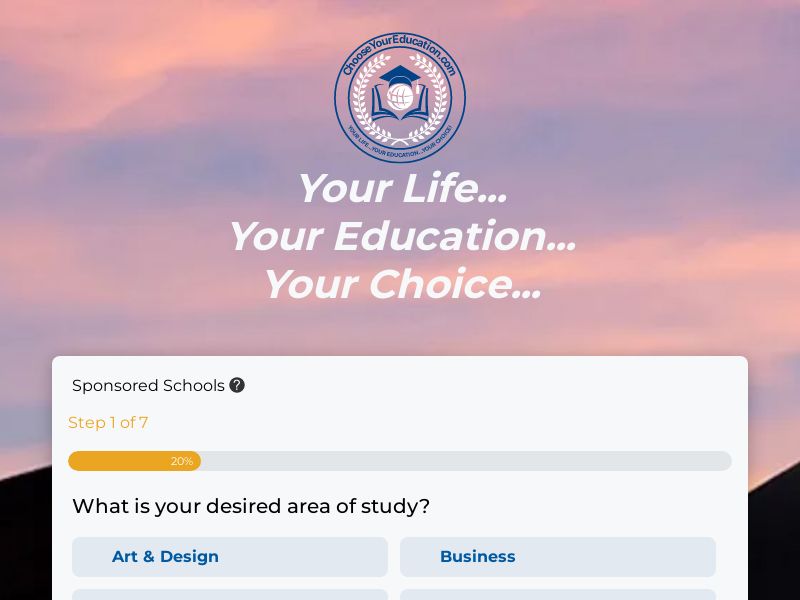Choose Your Education - US - (Proof Needed)