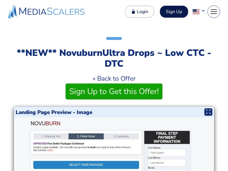 NovuburnUltra Drops ~ Low CTC - DTC [US]