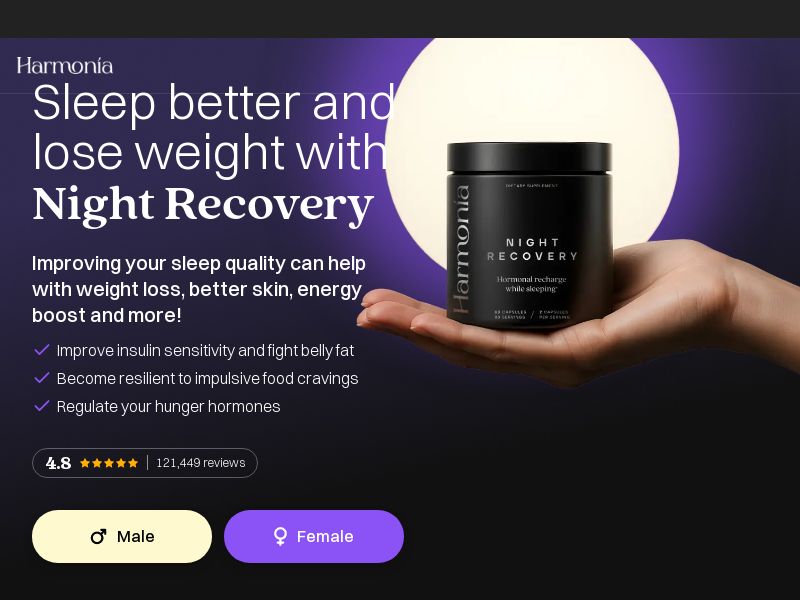 ! NEW OFFER - Harmonia Night Recovery [US] (Social,Banner,Native,Push,SEO,Search) - CPA {No BrandBidding} 