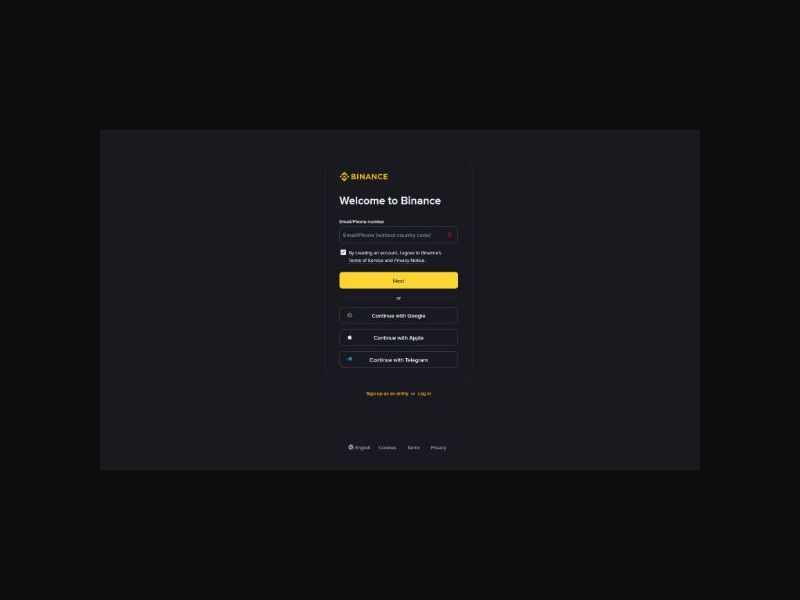 Binance - Pay Per Registration - CPL (FR,LB,AR +more)