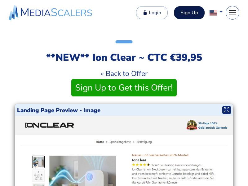 Ion Clear ~ CTC €39,95 {+DTC, Advertorial} [DE, AT]