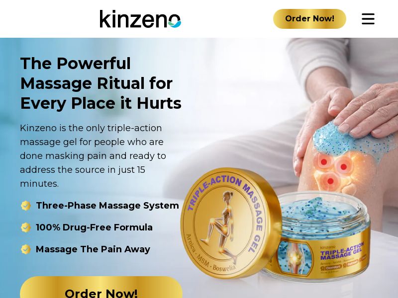 ! NEW OFFER - Kinzeno Joint Pain Massage Gel [INTL] (Banner,Native,Social,Search,SEO) - CPA {No BrandBidding} 