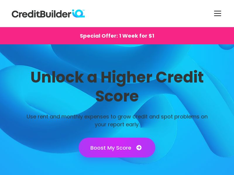 CreditBuilderIQ- $1 7 Day Trial, $24.46