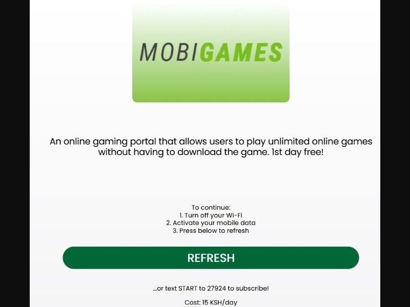 32179 - KE - [MOB] - Mobigames - Safaricom - NB - PIN