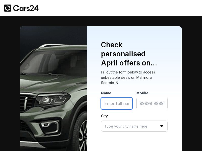 Cars24 - Mahindra Scorpio (CPL) - IN