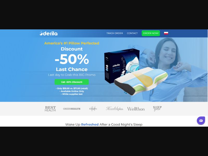 [WEB+MOB] Derila - Memory Foam Pillow /International (49 GEOs) CPS