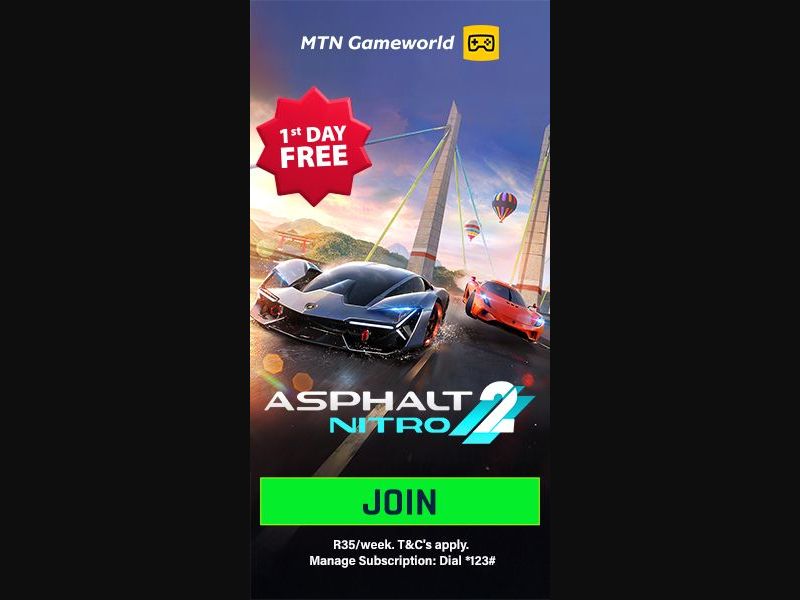 38341 - ZA - [MOB] - Gameloft Nitro - MTN - 1 Click