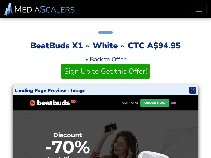 BeatBuds X1 ~ White ~ CTC A$94.95 {+DTC, Alt-Landers} (Event Tracking) [AU]