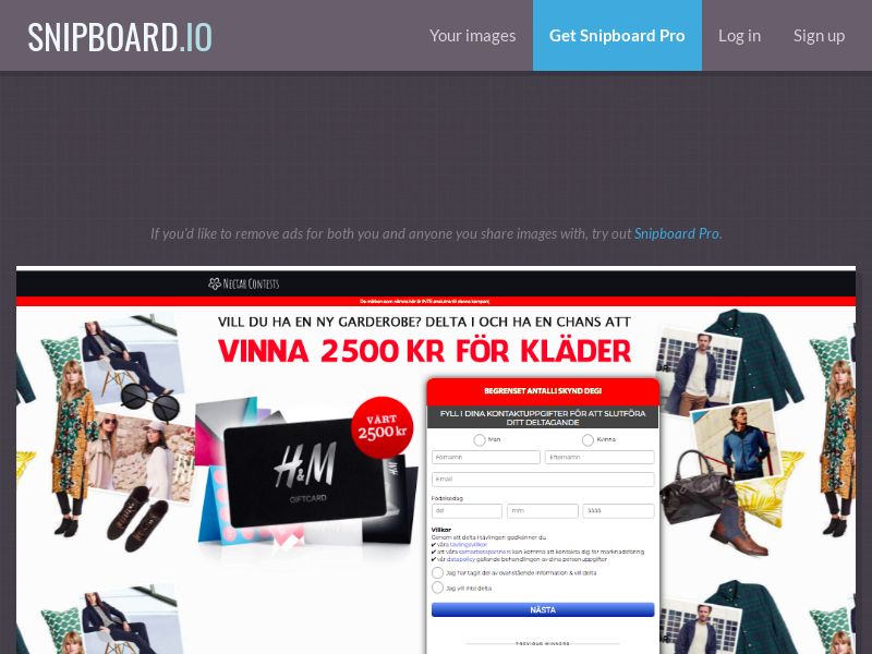 NectarContests - H&M Giftcard SE - SOI