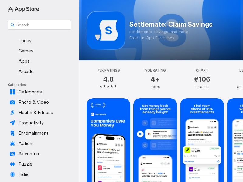 SettleMate | iOS App Install | US