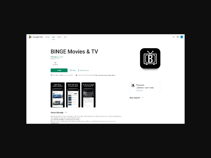 Binge - Movies and TV - CPS (US,CA,AU,UK) {Mobile}