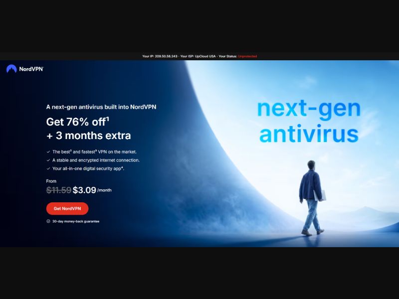 [WEB+MOB] NordVPN & Antivirus – Special Deal up to 76% off /International CPS RevShare 32%
