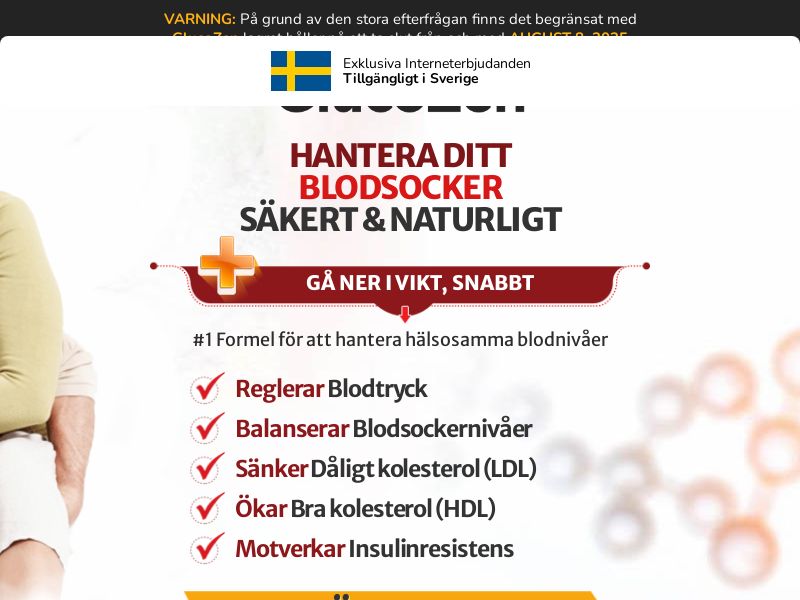 ! NEW OFFER - GlucoZen Blood Sugar - DTC [SE] (Social,Banner,Native,Push,SEO,Search,Brand Bidding) - CPA