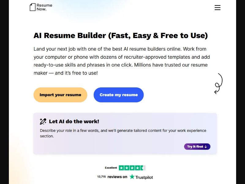 ResumeNow - CPA - Desktop & Mobile [US]