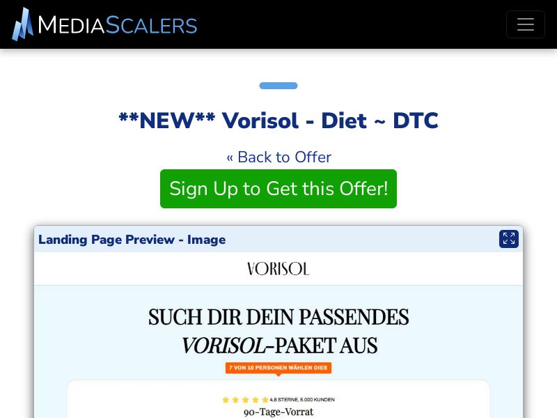 Vorisol - Diet ~ DTC [DE, AT, CH]