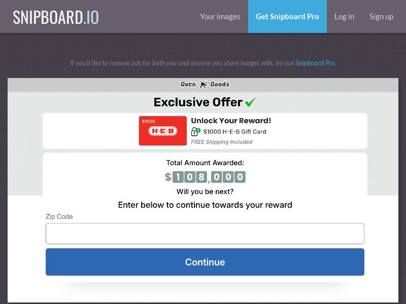 GetNGoods - 1k HEB Rewards US - SOI *PREFILL*