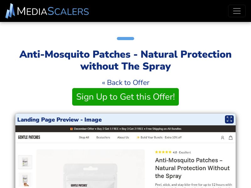 Anti-Mosquito Patches - Natural Protection without The Spray [US, DE, CA, AU, UK]