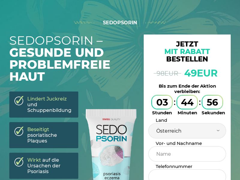 SEDOPSORIN EU - ANTI-PSORIASIS CREAM
