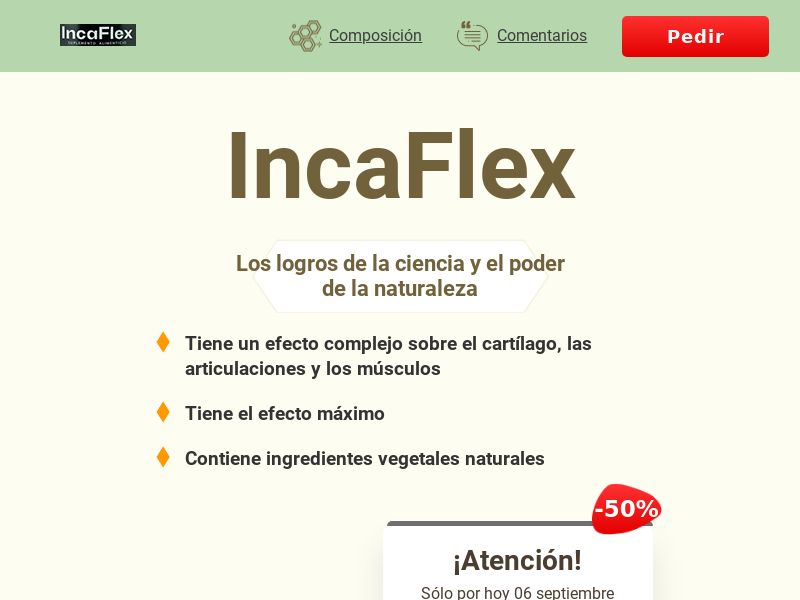 Incaflex (MX) - ARTHRITIS PRODUCT HOLD