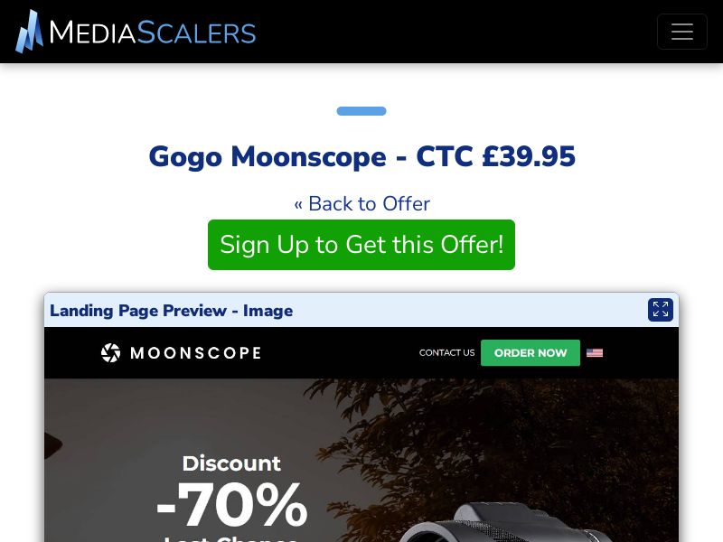 Gogo Moonscope - CTC £39.95 {+Advertorial, DTC, Alt-Landers} (Event Tracking) [UK]