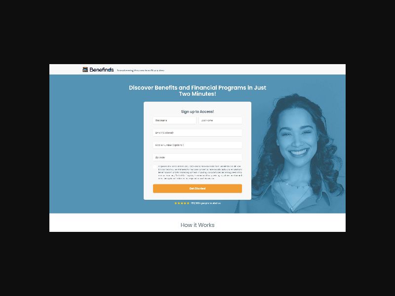 Benefinds - Resources and Benefits - Zip Submit (US) {Facebook}