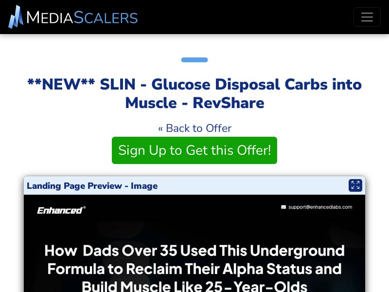 SLIN - Glucose Disposal Carbs into Muscle - RevShare [US]