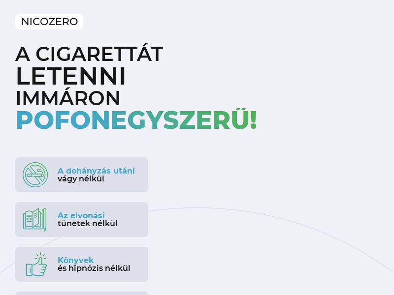NicoZero HU - treatment for smoking