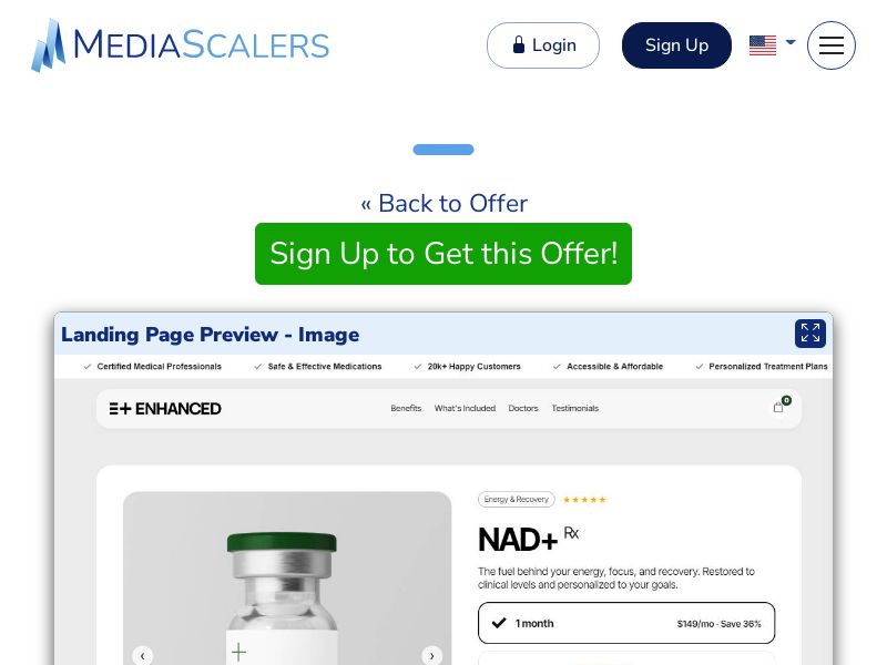 Enhanced - NAD+ ~ Funnel A (Event Tracking) [US]