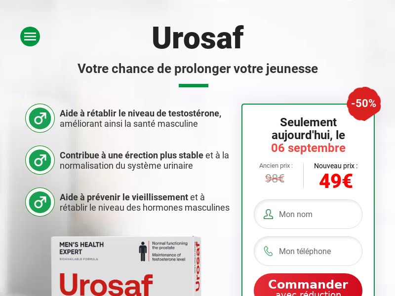 Urosaf EU - POTENCY TREATMENT PRODUCT HOLD