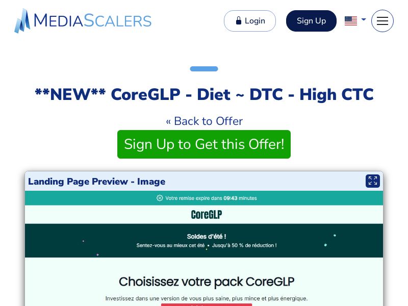 CoreGLP - Diet ~ DTC - High CTC [FR, CH, BE]