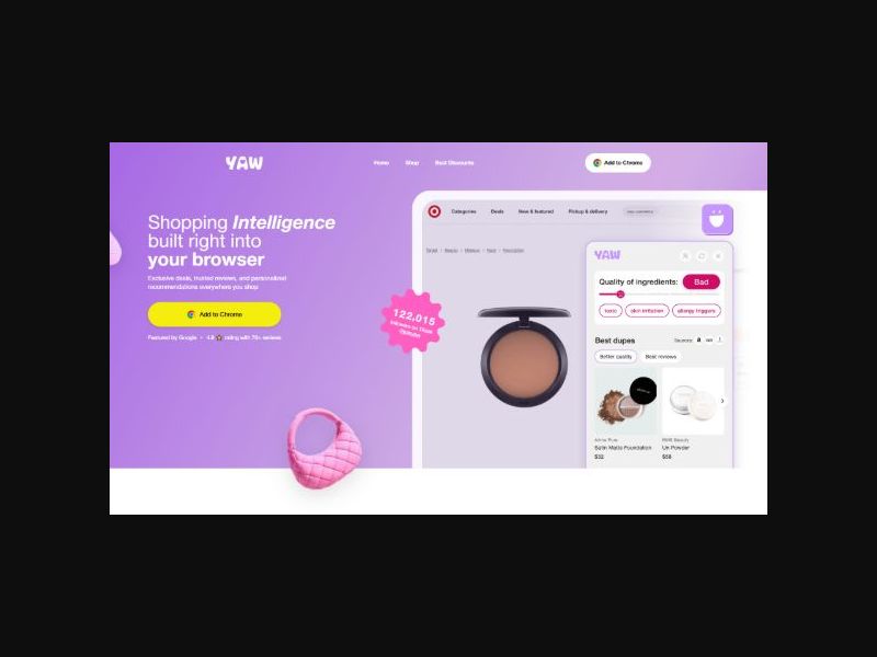 Yaw AI Shopping - Browser Extension - CPA (US)
