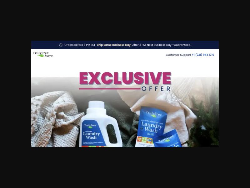 Truly Free - 150 FREE Loads of Laundry Wash - RevShare (US,CA)