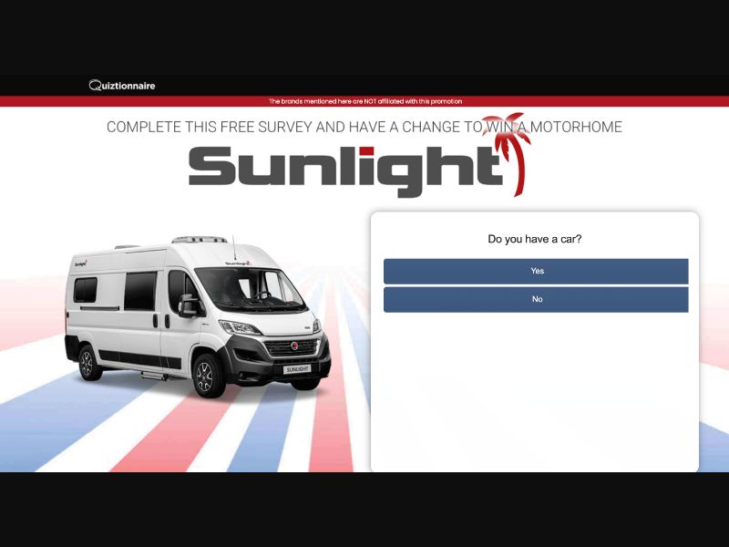 UK - Quiztionnaire - MotorHome Sunlight - (CPL)