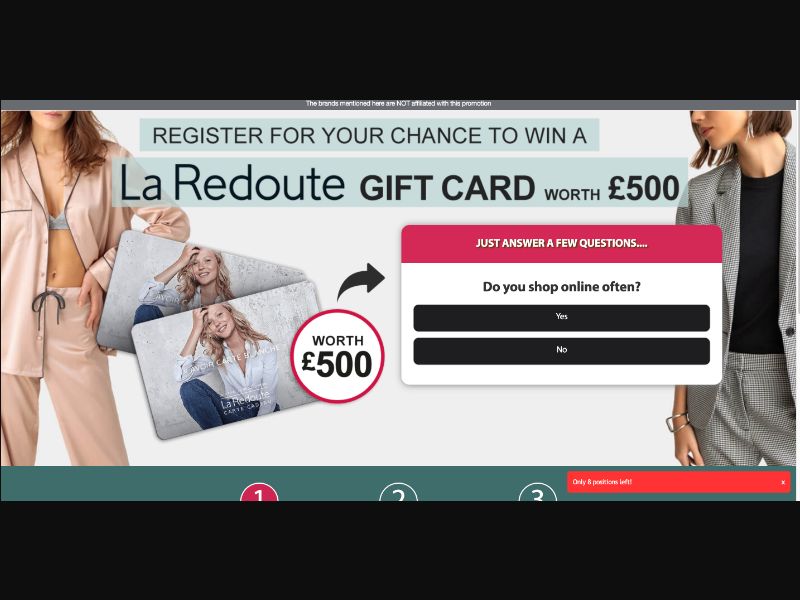 UK - Quiztionnaire - La Redoute Giftcard $500 - (CPL)
