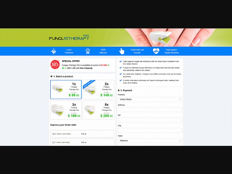 [WEB+MOB] Fungus Therapy Pro - Laser Treatment /International (112 GEOs) CPS *FB/TT/Google/Taboola Pixel*