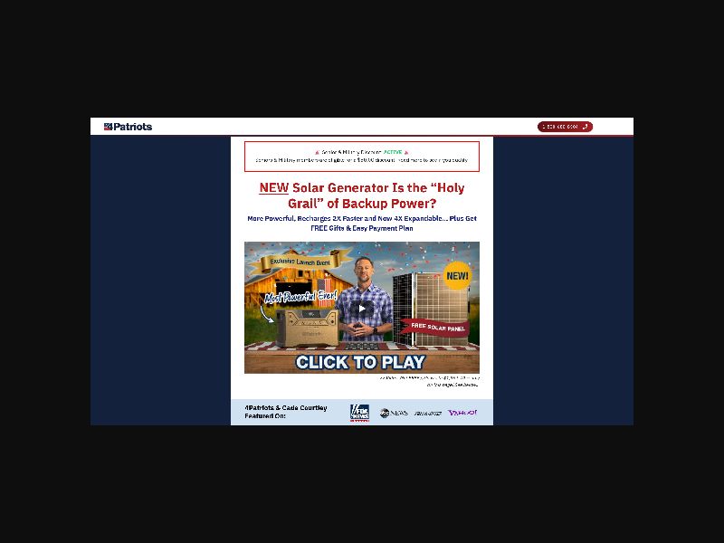 4Patriots - Patriot Power Solar Generator 2500X - CPS (US)