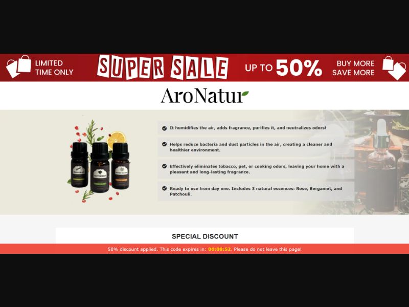 [WEB+MOB] Qinux AroNatur – Essential Oil Diffuser /International (112 GEOs) CPS *FB/TT/Google/Taboola Pixel* [Approval Required]