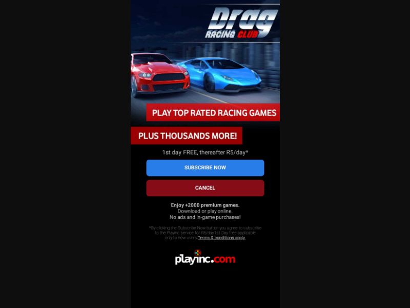 [MOB] PlayInc Drag Racing /ZA [Vodacom] - 2 Click