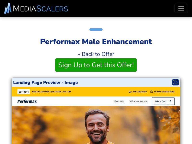 Performax Male Enhancement {+DTC, Alt-Landers, Quiz} [DE, UK, FR, AT, BE]