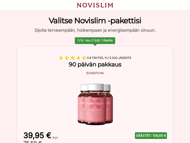 ! NEW OFFER - Novislim - Diet [FI] (Banner,Native,Social,Search,SEO,Brand Bidding) - CPA 