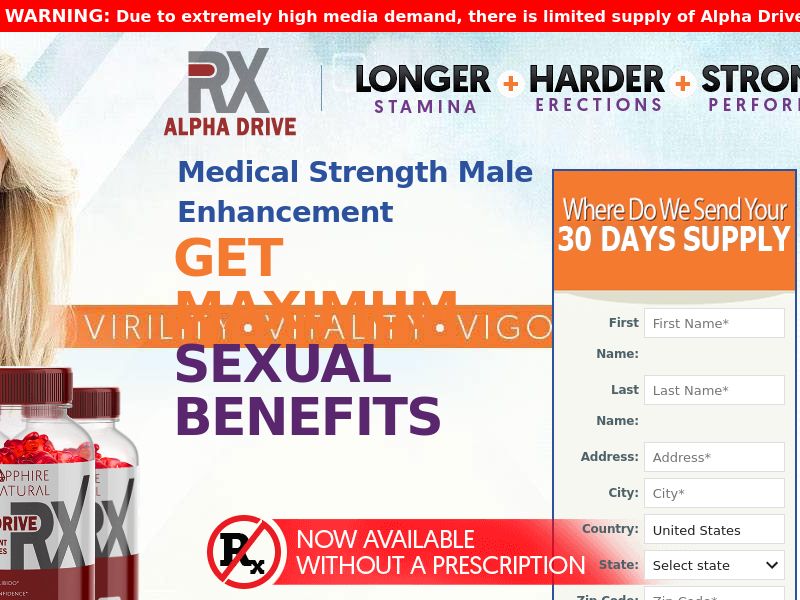 Alpha Drive RX ME [US,CA] (Social,Banner,Native,Push,SEO,Search,Brand Bidding) - CPA 